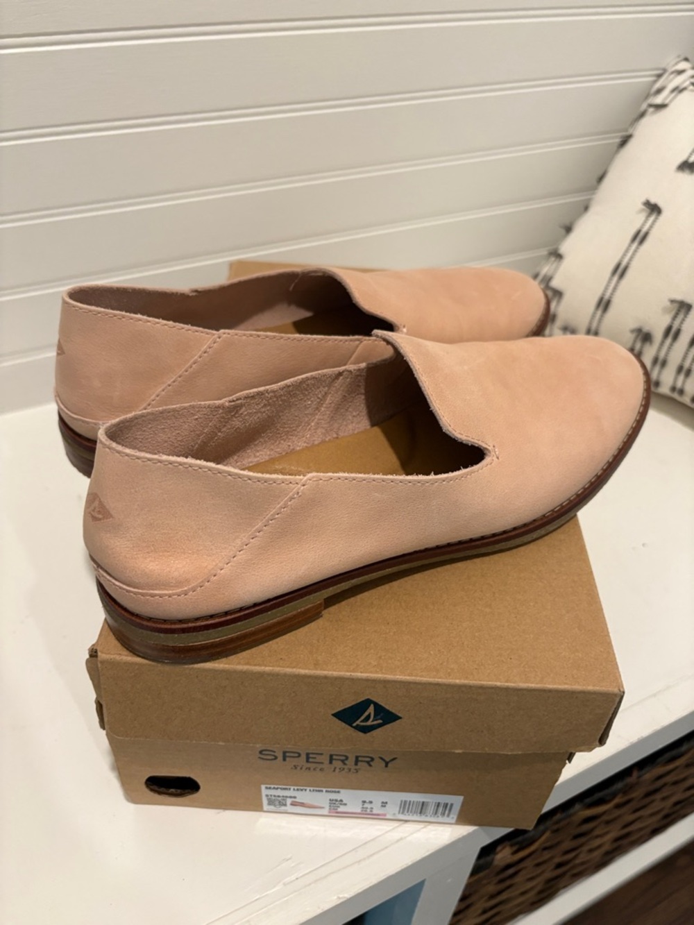 Sperry Women's Pink Suede Slip-On Loafers